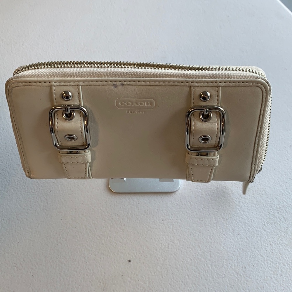 Authentic Coach Wallet with zip close
